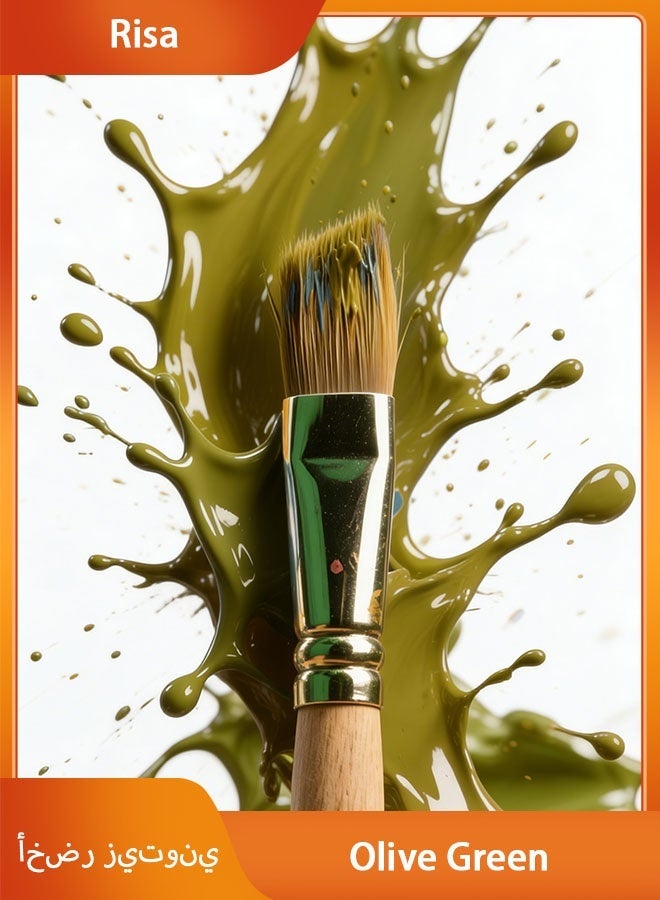 Risa Olive green watercolor paint, 10.2 oz, full size, refills, portable, suitable for artists, beginners, students and adults. - Image 1